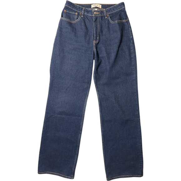 Abercrombie & Fitch Women's Curve Love High Rise 90s Relaxed Jeans Indigo 8 Tall - Picture 1 of 6